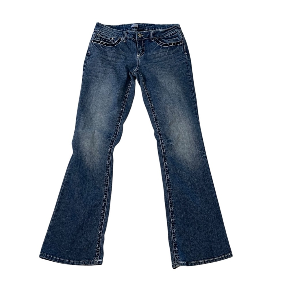 Soundgirl bootcut jeans women size 11 embellished pockets